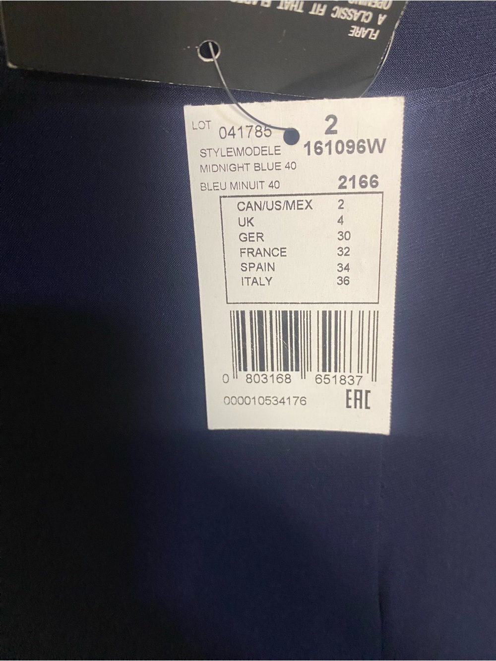 Joseph Ribkoff Midnight Blue Palazzo Wide Leg Pants NWT Size 2 - Picture 4 of 5